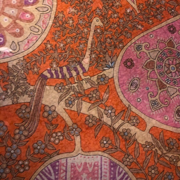 Hermes L’abre de vie Scarf. Hand rolled.  Silk - Picture 12 of 16